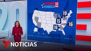 Donald Trump y Kamala Harris se centran en los llamados estados péndulo  Noticias Telemundo [upl. by Irtak202]