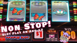 Non Stop Win Aug17th Triple Double Stars Slot Machine Butterfly 7s Slot at Pala Casino Jackpots [upl. by Vi]