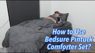 How to Use Bedsure Pintuck Comforter Set [upl. by Lempres]