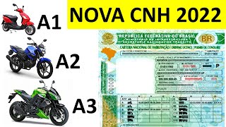 NOVA HABILITAÇÃO 2022 E CATEGORIA A1 A2 E A3 NA CNH  E MUDANÇAS NO PROCESSO DE HABILITAÇÃO NO CFC [upl. by Selina341]