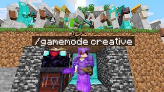 Minecraft Manhunt but I used CREATIVE mode secretly [upl. by Gascony944]