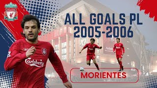 FERNANDO MORIENTES  All Premier League Goals For Liverpool FC 20052006 [upl. by Kakalina]