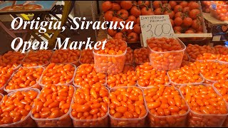 ORTIGIA market walk in Siracusa Sicily [upl. by Derfnam946]