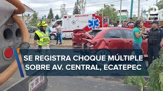 Fuerte choque en Av Central de Ecatepec deja una persona muerta y una lesionada [upl. by Landsman864]