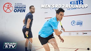 Squash El Gouna International 2021  Mens Rd 2 Side Court Roundup [upl. by Keener963]