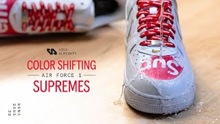 Supreme Air Force 1 Custom With Color Changing Paint [upl. by Ecinahs]