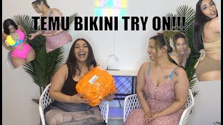 TEMU BIKINI HAUL TRY ON MY BESTIE RATES MY BIKINIS [upl. by Ysak]