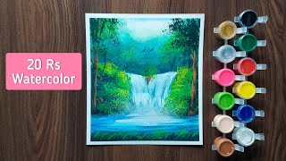 Drawing with 20 Rs watercolor  tutorial shorts [upl. by Annaik974]