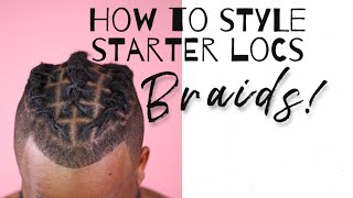 How to style short starter locs Ep 4  braids [upl. by Clarisa232]