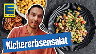 Kichererbsensalat in Vegan  Veganes SalatRezept mit Kichererbsen [upl. by Rodrich]