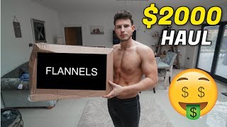 HUGE 2000 FLANNELS DESIGNER CLOTHING HAUL Kenzo DSquared  Lots More [upl. by Mccutcheon33]