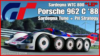 Gran Turismo 7  Porsche 962 C 88 Tune  Sardegna WTC 800  800PP Setup  Pit Strategy  GT7 137 [upl. by Adlez569]