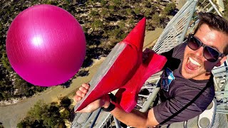 ANVIL Vs EXERCISE BALL FULL OF WATER 45m Drop Test [upl. by Malo]