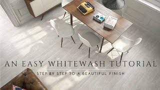 How to Whitewash and Seal a Wood Floor DIY Steps Milk paint Lime Wash Antique Look [upl. by Eeram358]