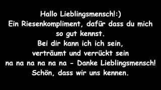 Lieblingsmensch Namika Lyrics [upl. by Lefkowitz270]