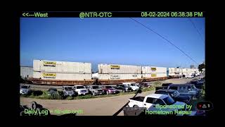 BNSF 8330 EB QPTLCHC Intermodal In Perham MN Cam 8224 [upl. by Chura505]