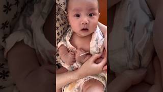 Baby vaccines action at hospital 🏥 and funny 😂 baby love cute family babygirl happy funny [upl. by Burnley]