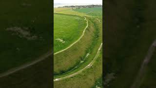 Flying over Barbury Castle [upl. by Ydennek]