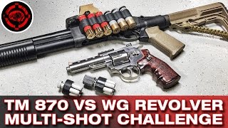 Shotgun vs Revolver Best MultiShot Airsoft Weapon Challenge [upl. by Ogilvie295]