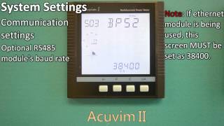 How to Program AcuvimII Series Multifunction Power Meter and Energy Meters by Accuenergy [upl. by Wayne693]