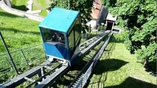 Mini footage  Nano funicular on Gediminas Hill Vilnius Lithuania [upl. by Waddle]