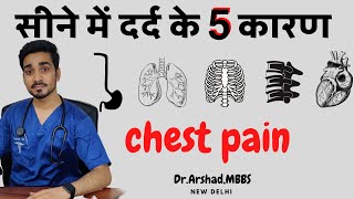 Cause of Chest Pain  Dil me Dard ke Karan  Types of Chest Pain [upl. by Nnylireg]