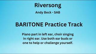 Riversong Andy Beck SAB  BARITONE Practice Track [upl. by Notwal]