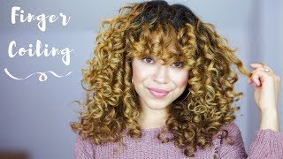 Finger Coiling For Perfect Spirals  Curly amp Wavy Hair [upl. by Wyatt]