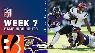 Bengals vs Ravens Week 7 Highlights  NFL 2021 [upl. by Nuahsar]