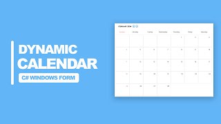 Create a Dynamic Calendar in C Windows Form [upl. by Lletnuahs]