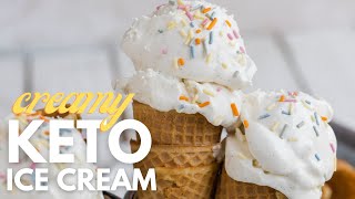 THIS SECRET INGREDIENT MAKES THE BEST KETO ICE CREAM WITHOUT USING EGGS Creamy Easy amp Scoopable [upl. by Ahsied]