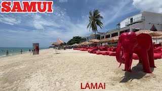 Lamai beach walking street Koh Samui Streets of Thailand [upl. by Leyameg]