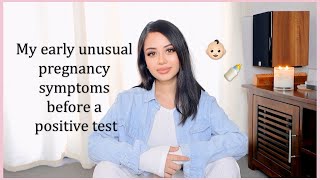 My 10 Early WEIRD Pregnancy Signs and Symptoms How I knew I was pregnant before a positive test TWW [upl. by Lemhaj]