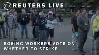 LIVE Boeing workers vote on whether to strike [upl. by Nosila236]