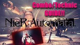 NieRAutomata ComboTechnic  GUIDE  2BA29S all Weapons Tips amp Tricks [upl. by Airetnahs]