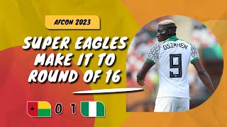 🇬🇼 GUINEABISSAU 0  1 NIGERIA 🇳🇬  Super Eagles narrowly beat Djurtus to secure a Round of 16 spot [upl. by Filiano]