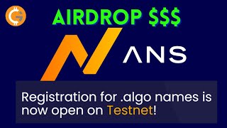 Algorand Name Service ANS Testnet Tutorial  ANS Airdrop Testnet  Algorand Domain [upl. by Ferdinand]