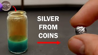 Extracting pure silver from a coin [upl. by Ennovy9]