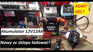 Akumulator AGM 12V 12Ah i Noco Genius 1 [upl. by Ylecic]