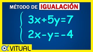 🟩 Resolver SISTEMA de ECUACIONES LINEALES 2x2 ➡ Método de IGUALACIÓN [upl. by Snebur]