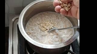 Oats milk 🥛 recipessteel cut oats with dry fruit [upl. by Pirri]