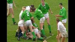 Eric Elwood try vs England Rugby 1993 [upl. by Nohcim]