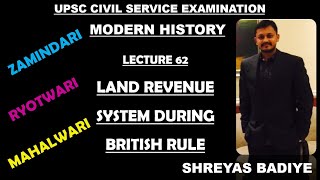 Land Revenue System in India during British Rule  Zamindari Ryotwari Mahalwari  Modern History [upl. by Demaggio]