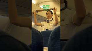 Preflight safety demonstration jinair aviation aircraft safety flight attendant korean [upl. by Ahselet]