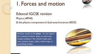 Forces and Motion REVISION PODCAST Edexcel IGCSE physics topic 1 [upl. by Aridni]