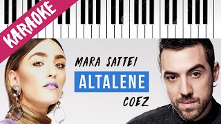 Mara Sattei amp Coez  ALTALENE  Piano Karaoke con Testo [upl. by Ibrab644]