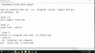 How to Write Compile and Run C program on Windows using Cygwin and g compiler  Urdu Tutorial 1 [upl. by Naltiak]