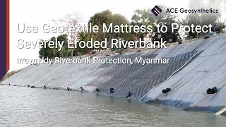 Use Geotextile MattressACEFormer™ to Protect Severely Eroded Riverbank [upl. by Dolf]