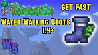 Terraria how to get Water Walking Boots on 1449 SEED Under 2 minutes [upl. by Kessia]