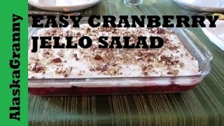 Cranberry Jello Salad Recipe  Easy [upl. by Pogue]